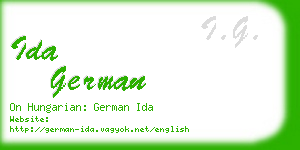 ida german business card